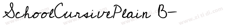 SchoolCursivePlain B字体转换